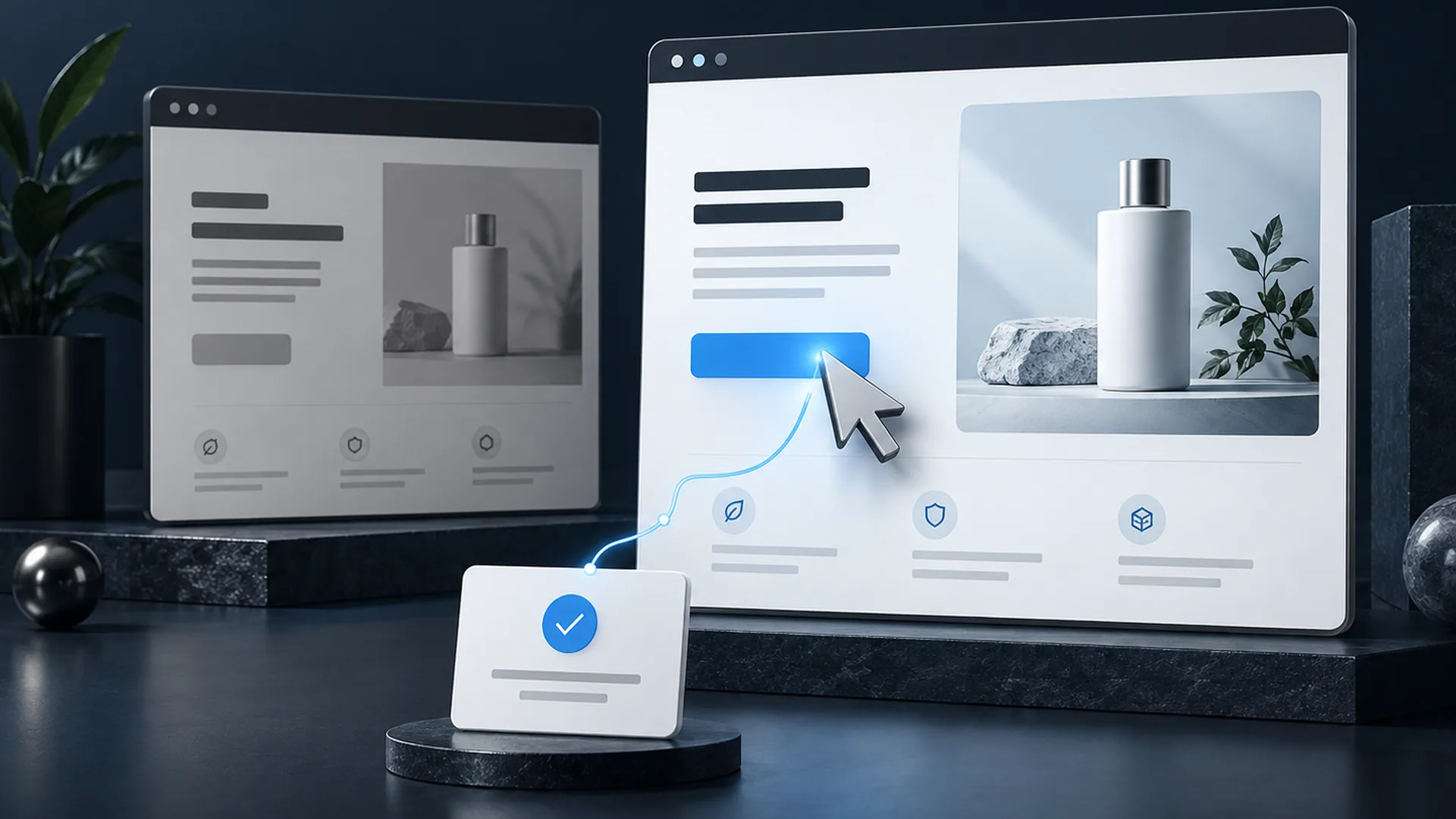 Dönüşüm optimizasyonu (A/B testi) konseptini gösteren temsili görsel